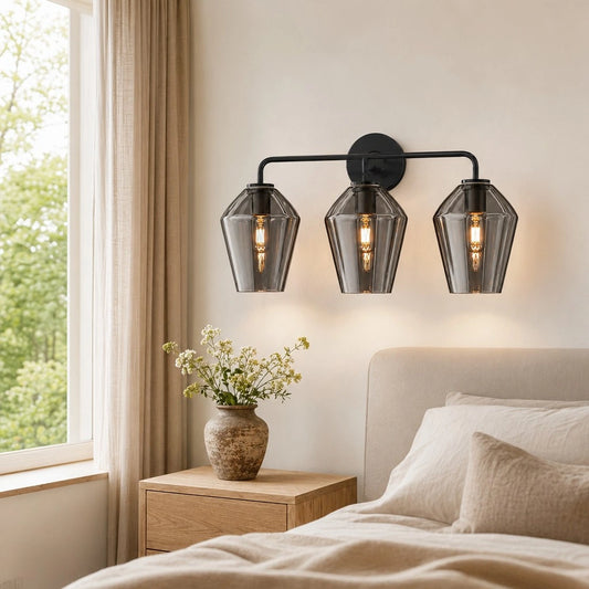 Chelsea Modern Glass Metal Geometric Wall Sconce
