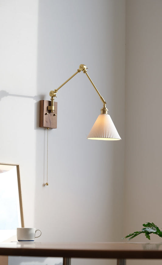 Wood Glass Ceramic Wall Light - 122WL