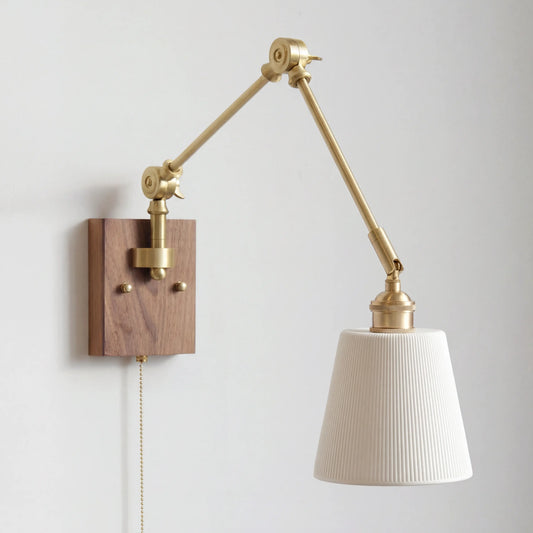 Wood Glass Ceramic Wall Light - 122WL