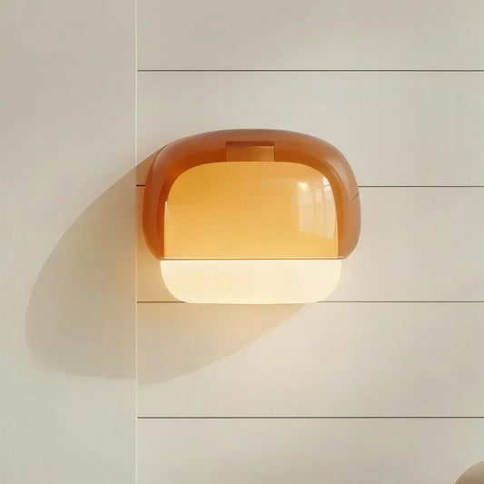 Modern Tinted Colorful Glass Kinoko Shade Wall Sconce