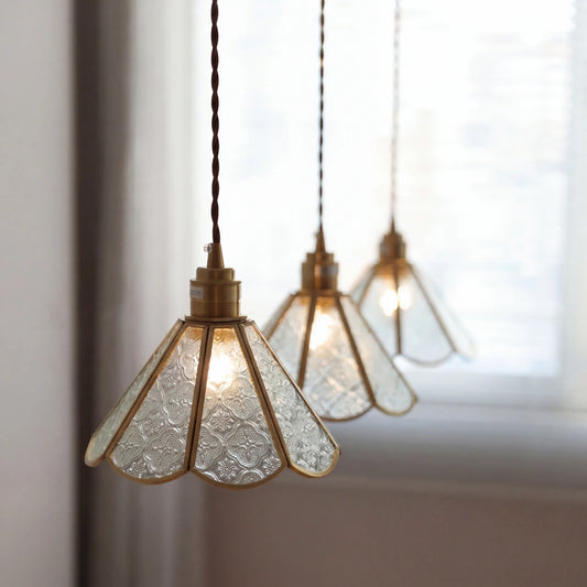 Brass Glass Pendant Light - 227GPL