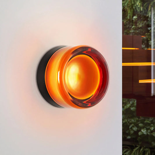 Souta Modern Dome Dimmable LED Glass Dimple Wall Sconce