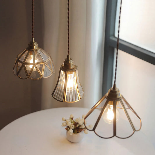 Brass Glass Pendant Light - 226GPL