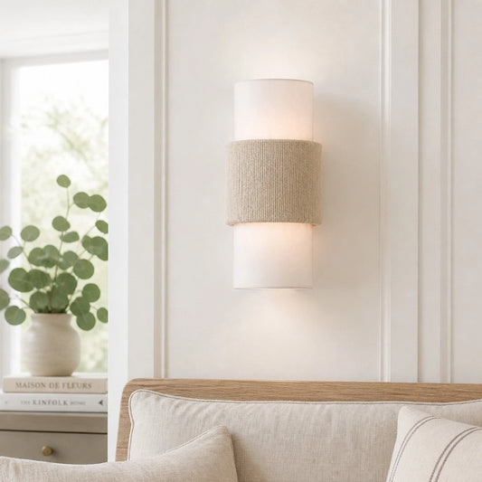 Walcker Nordic Minimalist Linen Cylindrical Wall Light