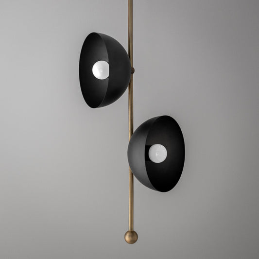 Zuri Mid-Century Modern Metal Half-Sphere Chandelier
