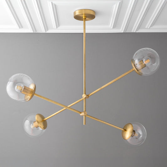 Zayne Modern Multi-Head Metal Sputnik Chandelier
