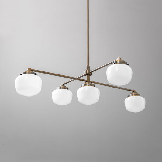 Paulyne Vintage Industrial Rounded Shade Metal Chandelier
