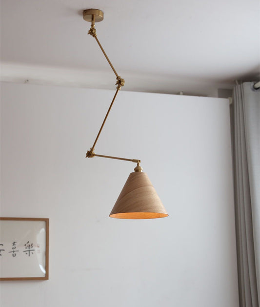 Wood Brass Pendant Rod Light - 101RPL