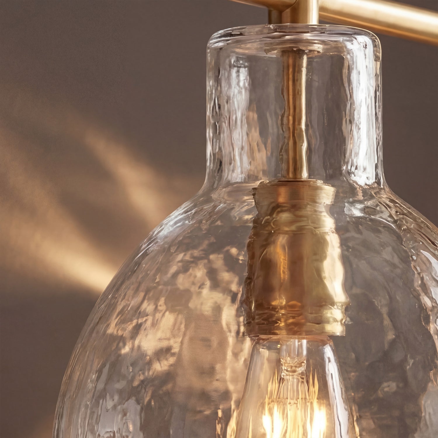 Hammered glass light