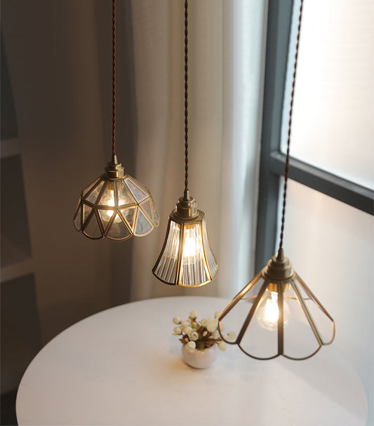 Brass Glass Pendant Light - 226GPL