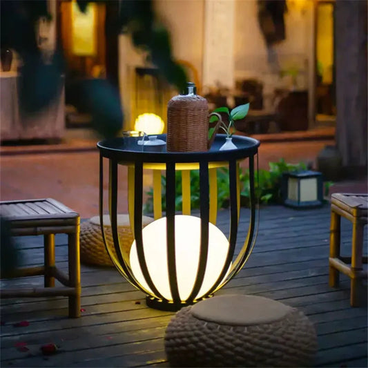 Waterproof Solar Floor Lamp for Courtyard Garden Flowerpot Lighting