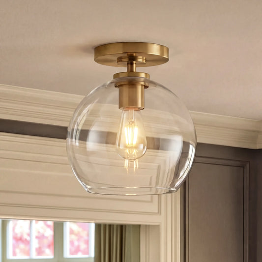 Clarke Modern Glass Round Ceiling Light
