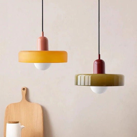 Astrid Retro Colorful Glass Pendant Light