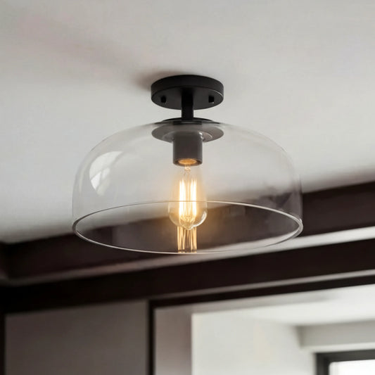 Kham Modern Glass Dome Ceiling Light
