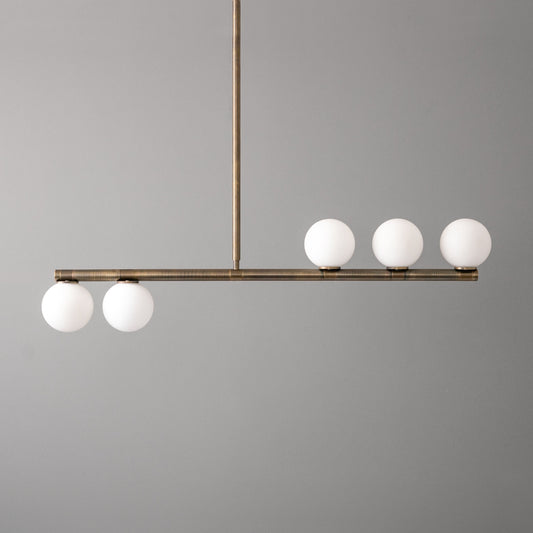 Lenore Modern Metal Linear Globe Chandelier