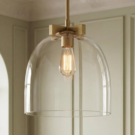 Elegance Clear Glass Dome Pendant Light