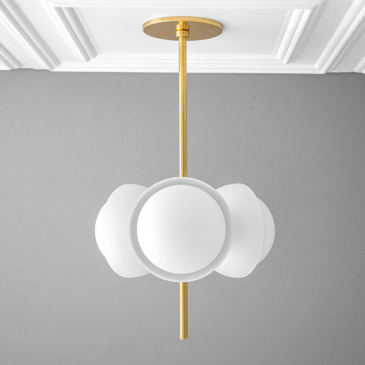 Yevette Minimalist Petal Shaped Disc Metal Chandelier