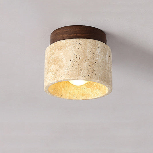 Europe Wabi-Sabi Yellow Cave Stone Chandelier Light