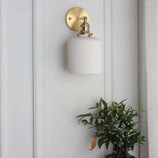 White Ceramic Wall Light - 202ST