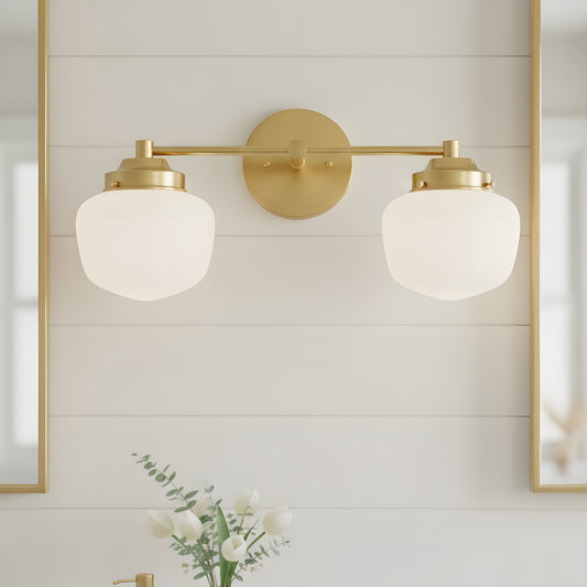Modern Industrial Art Deco Glass Vanity Light