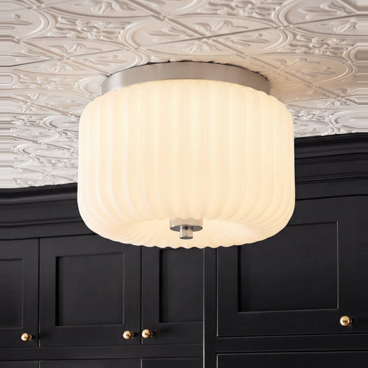 Lirael Modern Minimalist Milk Glass Ceiling Light