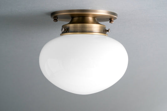 Eloowe Modern Orb Milk Glass Ceiling Light