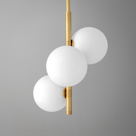 Aspen Minimalist Metal Globe Rod Chandelier