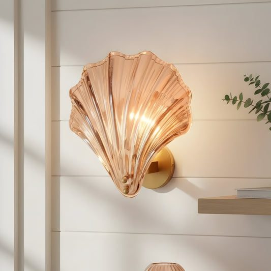 Rheia Modern Creative Shell Glass Wall Sconce