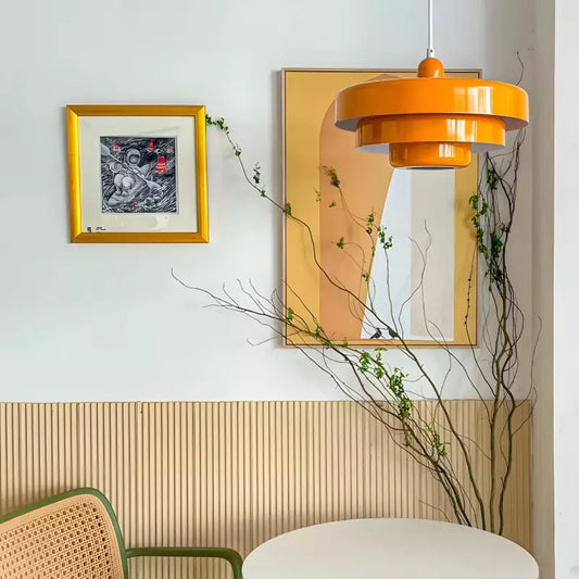 Aetna Scandinavian Triple Layer Disc Colorful Pendant Light