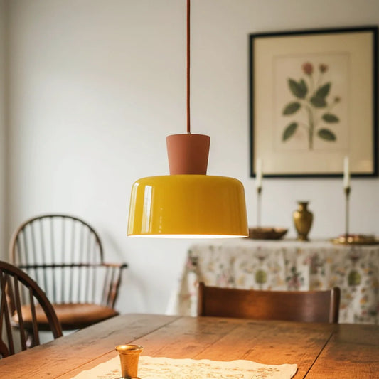 Dave Vintage Metal Ceramic Dome Pendant Light
