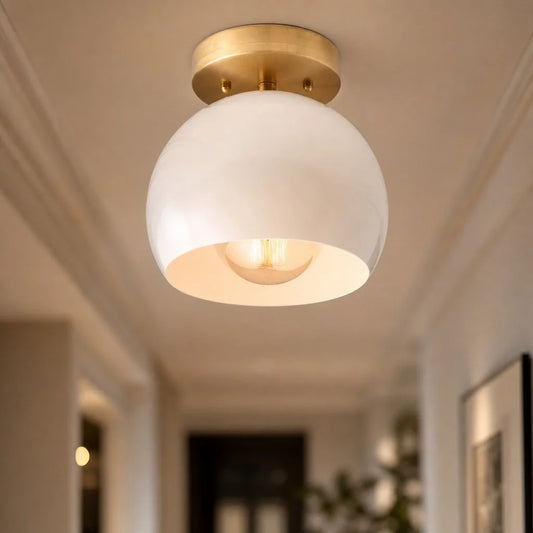 Aldon Modern Dome Metal Flush Mount Ceiling Light