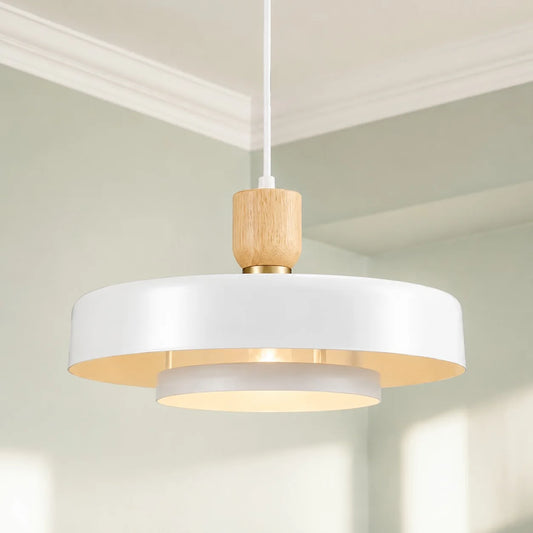 Alex Nordic White Tiered Pendant Light