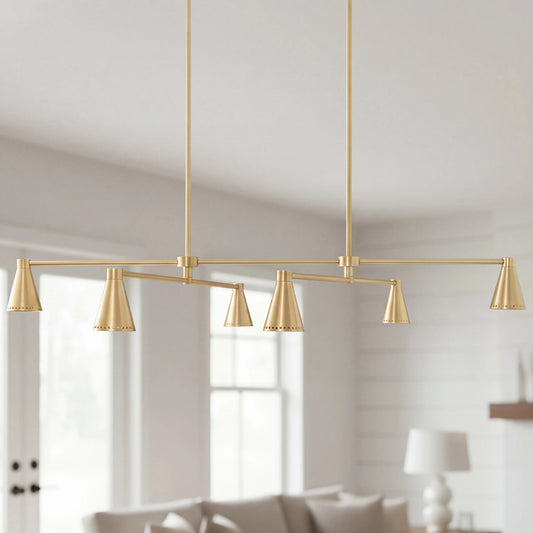 Analeigh Modern Linear Metal Cone Chandelier