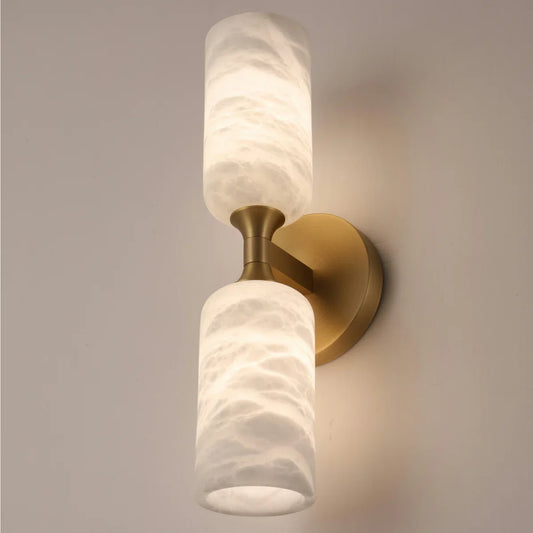 Apate Modern LED Alabaster Tube Sconce