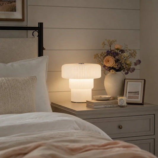 Arius Minimalist Portable Blown Glass Table Lamp