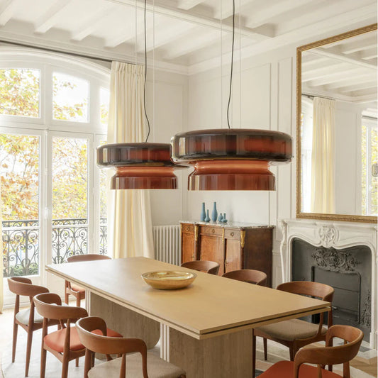 Arthur Modern Curved Glass Pendant Light