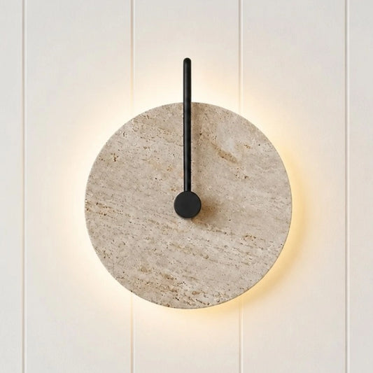 Arvessa Wabi Sabi Disc Travertine Wall Light