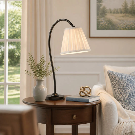 Aurelia Vintage Pleated Fabric Table Light