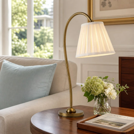 Aurelia Vintage Pleated Fabric Table Light