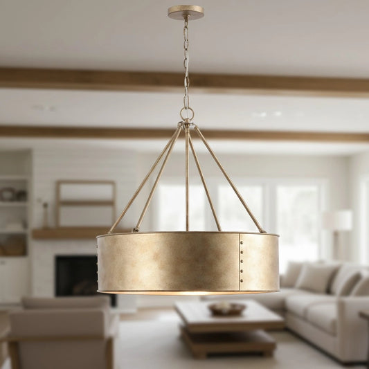 Aestra Industrial Metal Drum Pendant Light