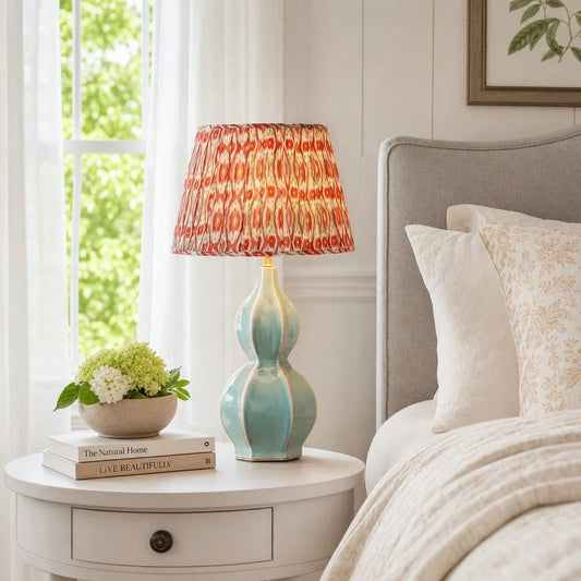 Beatrix Vintage Ceramic Gourd Base Table Lamp