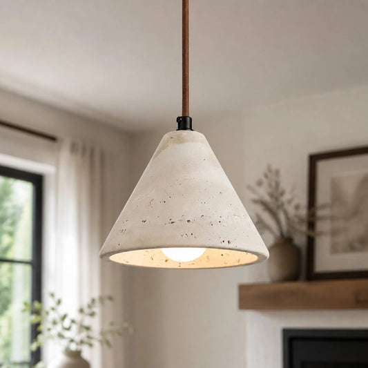 Beladuka Minimalist Travertine Pendant Light