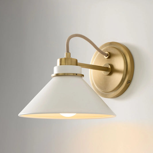 Brielle Industrial Flared Wall Sconce
