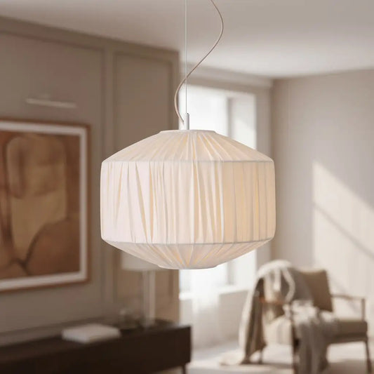 Taelin Modern Pleated Silk Pendant Light