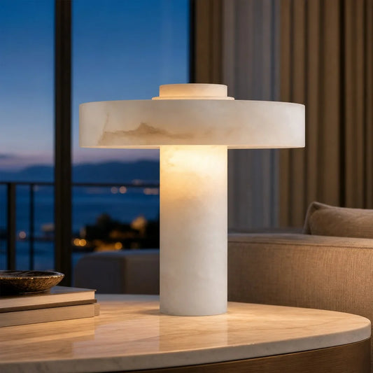 Cerin Modern Layered Alabaster Table Lamp