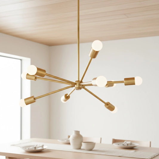 Welden Modern Branching Multi Arm Metal Chandelier