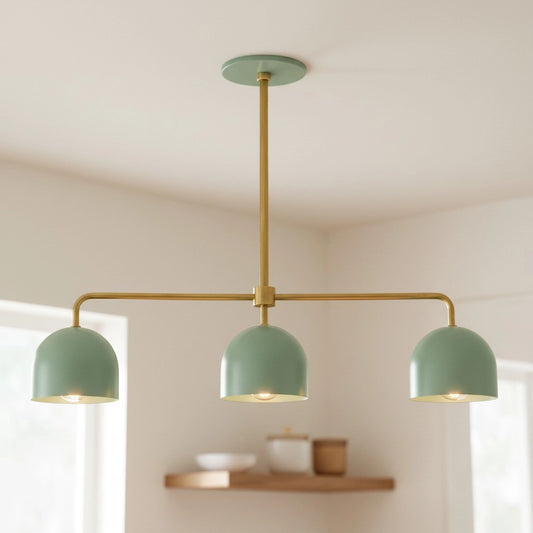 Metio Nordic Metal Dome Linear Chandelier