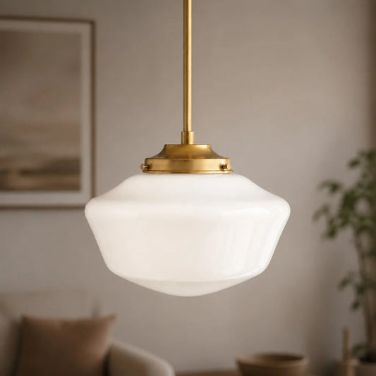 Cille Modern Minimalist Opaque Glass Pendant Light