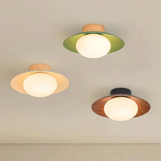 Cymo Minimalist LED Round Metal and Glass Ceiling Light
