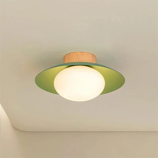 Cymo Minimalist LED Round Metal and Glass Ceiling Light